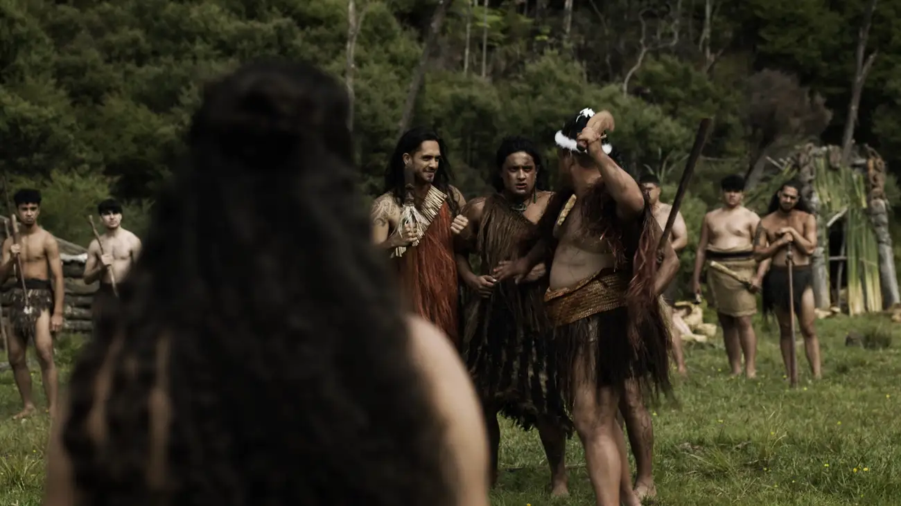 A Māori fight breaks out in ancient times.