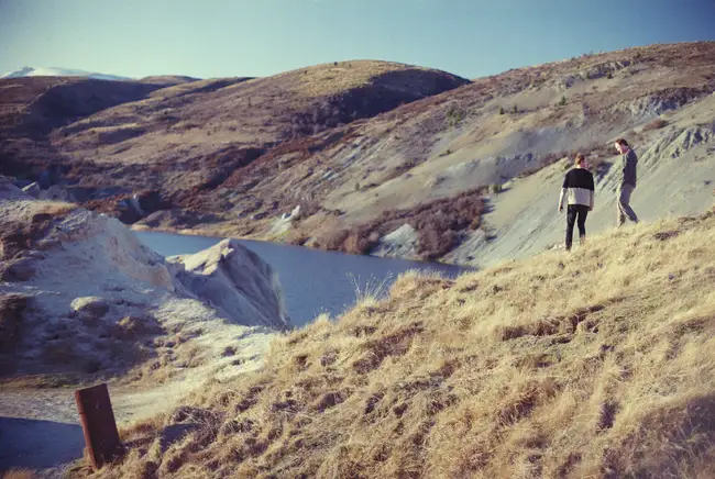 Hanging out with friends at Blue Lake, St. Bathans.