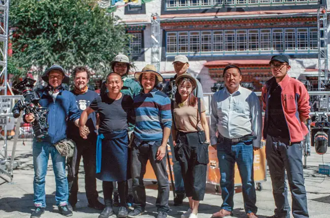 The crew with the Konchok Yee Tashi team in Lhasa, Tibet.