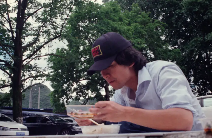 Me, speed-eating lunch.