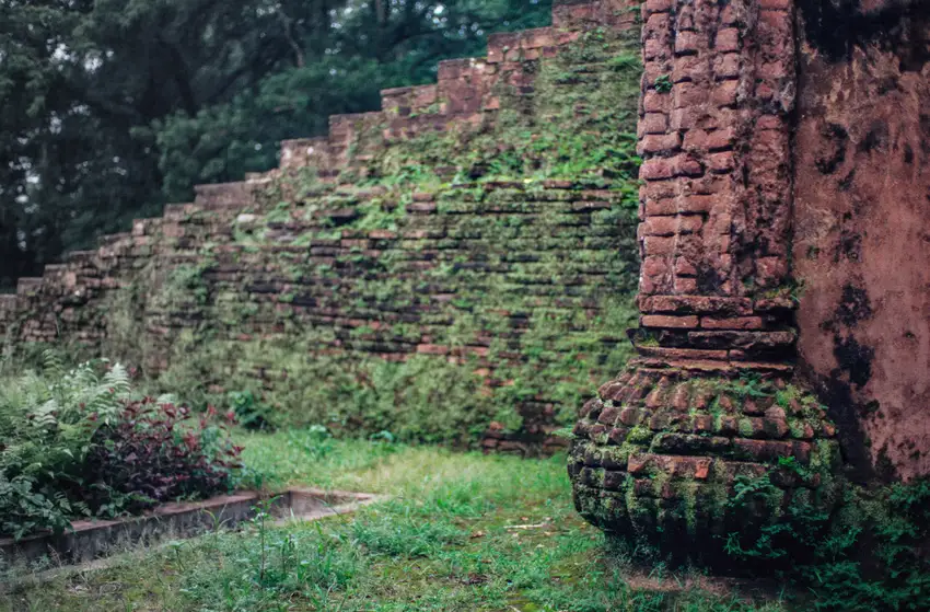 Ground floor of Talatal Ghar in Assam, India.