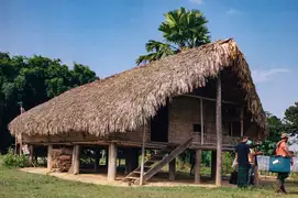 A house in Singpho Village, Assam, India.